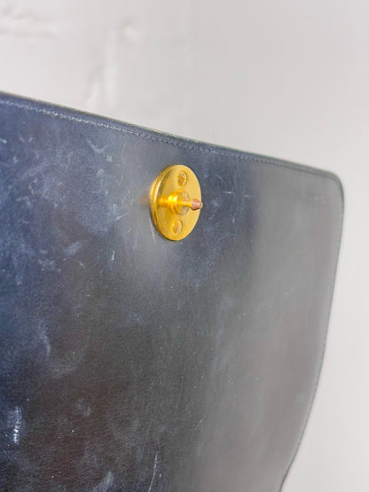 Chanel Vintage Leather Navy Calfskin Purse