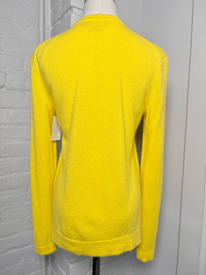 Women Size S Polo Ralph Lauren Yellow Solid Cashmere Sweater