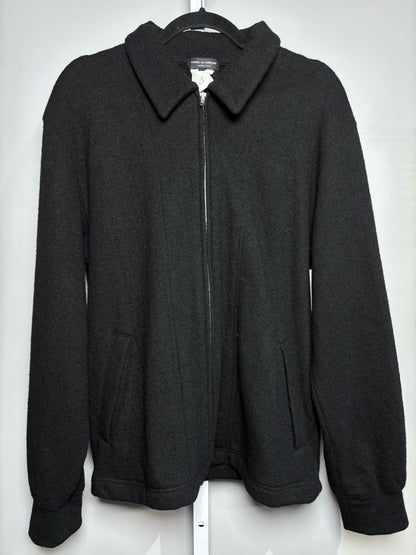 Comme des Garcon Black Wool Solid Men's M Zip Front Jacket
