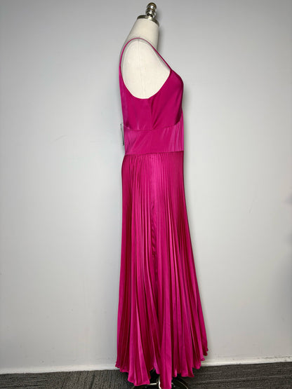 Women Size 8 Polo Ralph Lauren Blue Label Magenta Pre-owned Midi Dress