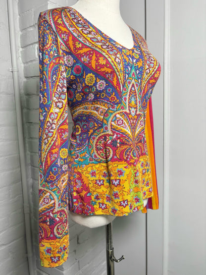 Women Size 42 Etro Orange, red, blue Print Top