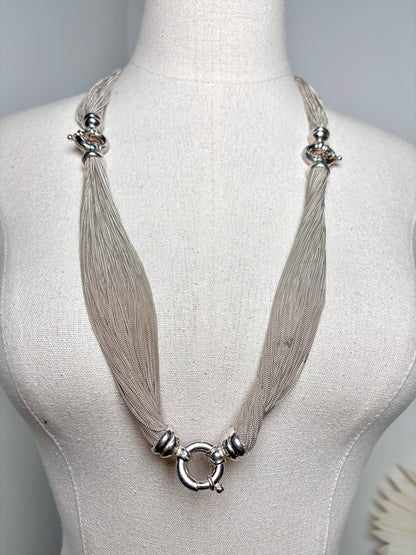 Sterling Silver 3-way Convertible Pre-owned Necklace