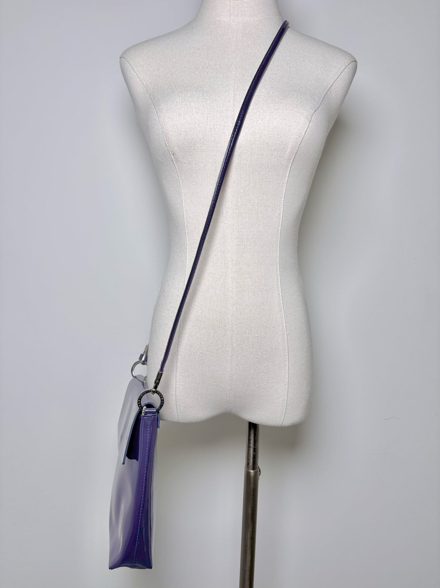 Frederic Paris Solid Patent Leather Small Purse