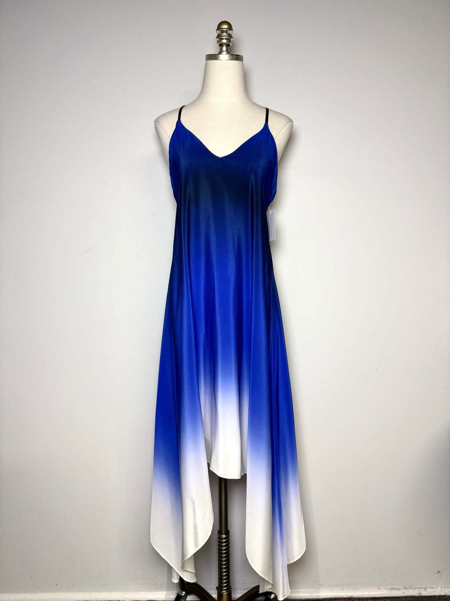 Women Size 4 Milly Blue Ombre Pure Silk Pre-owned Dress