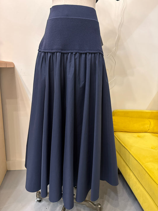 Women Size S Simkhai Navy Blue Knit Waistband Skirt Pre-owned Skirt