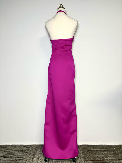 Women Size S Halston Heritage Magenta Solid Gown