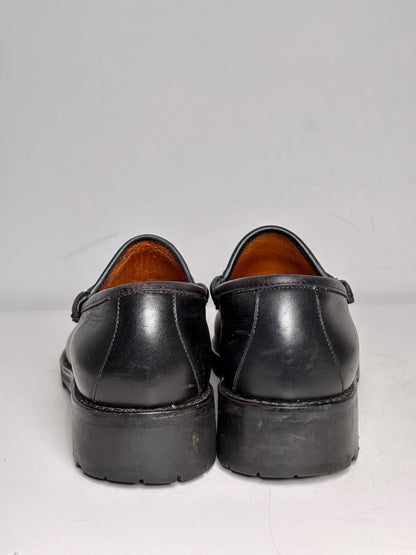 W Shoe Size 8 Gucci Black Leather Horebit Pre-owned Loafers