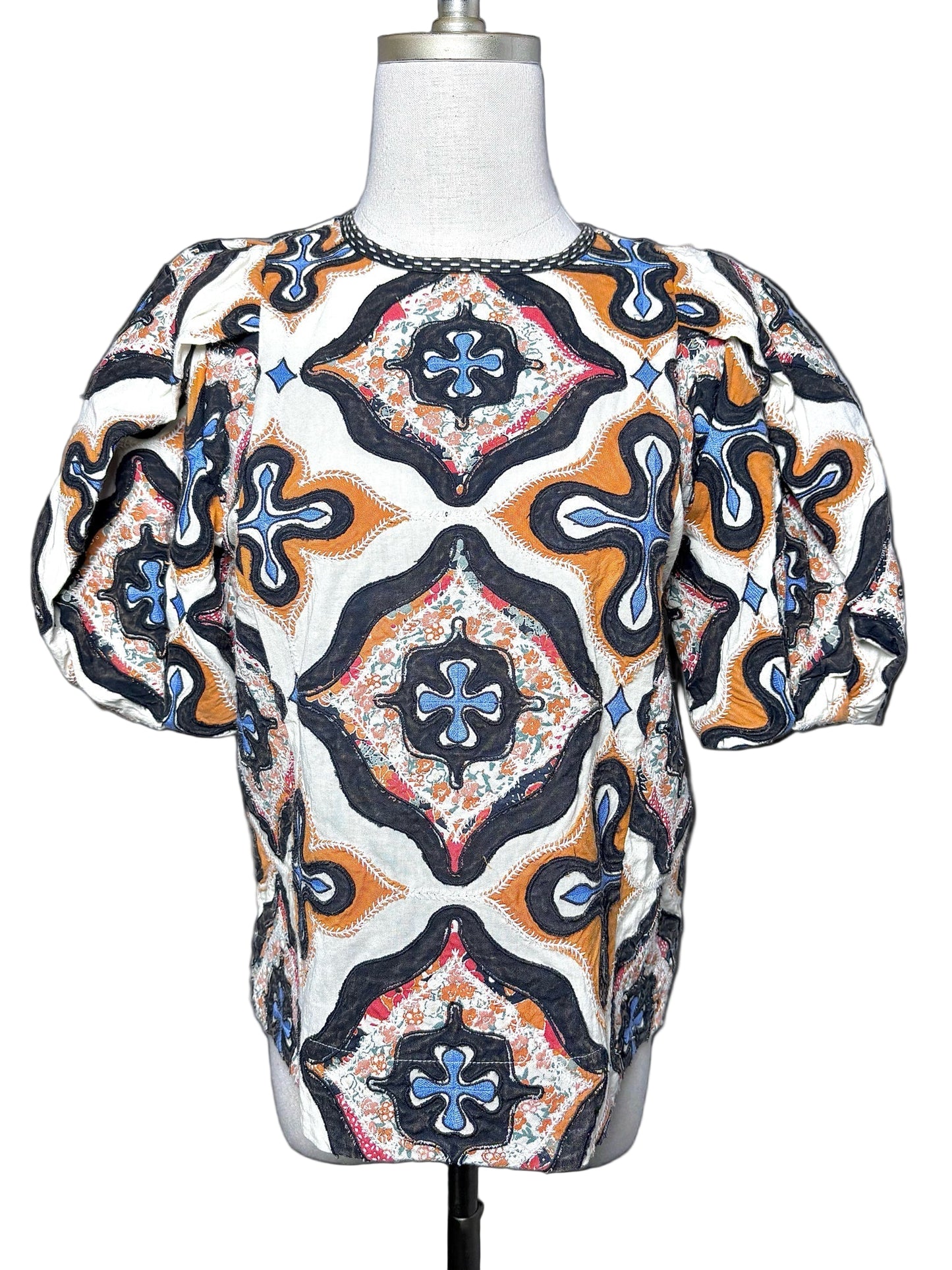 Women Size 2 Ulla Johnson multi brown Print Top