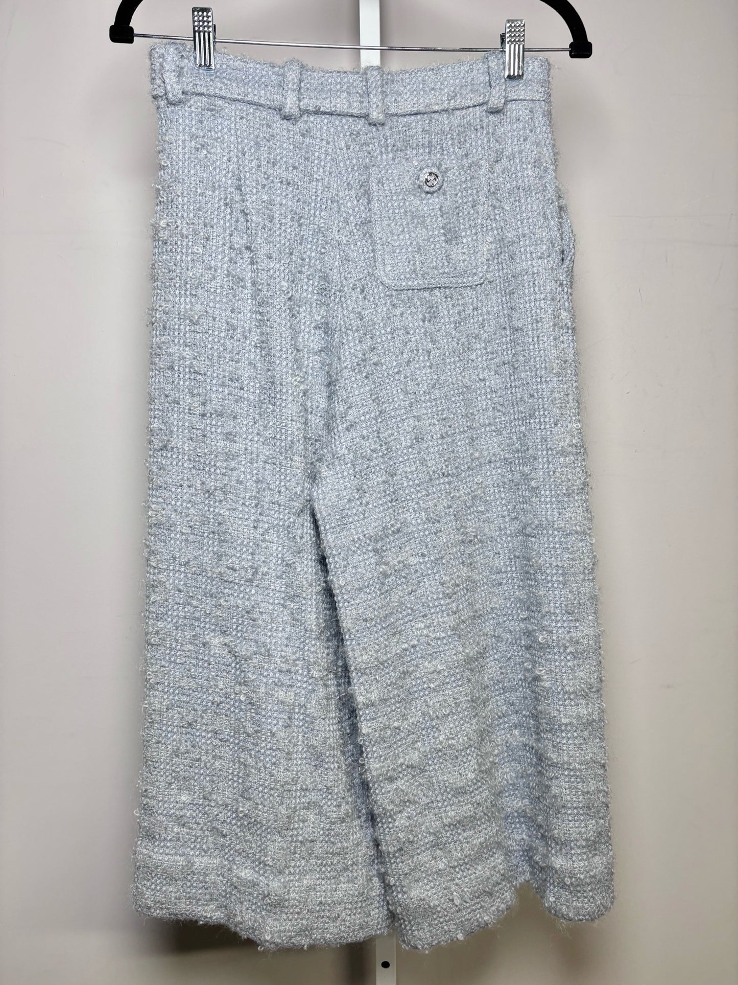 Women's Size 38 Gucci Tweed Wide-Leg Trousers