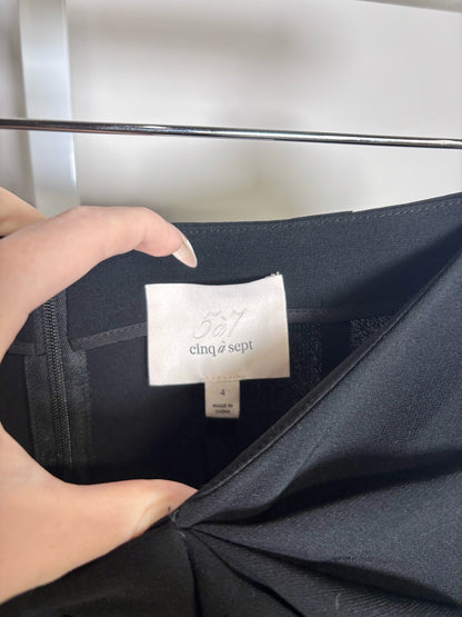 Women Size 4 Cinq a Sept Black Solid Women's Triacetate NWT Pants