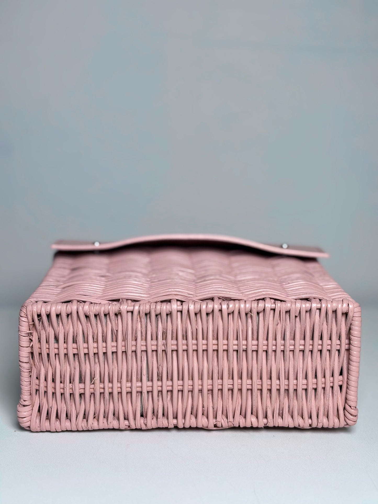 Wicker & Leather Wicker Wings Pre-owned Pink Small Purse