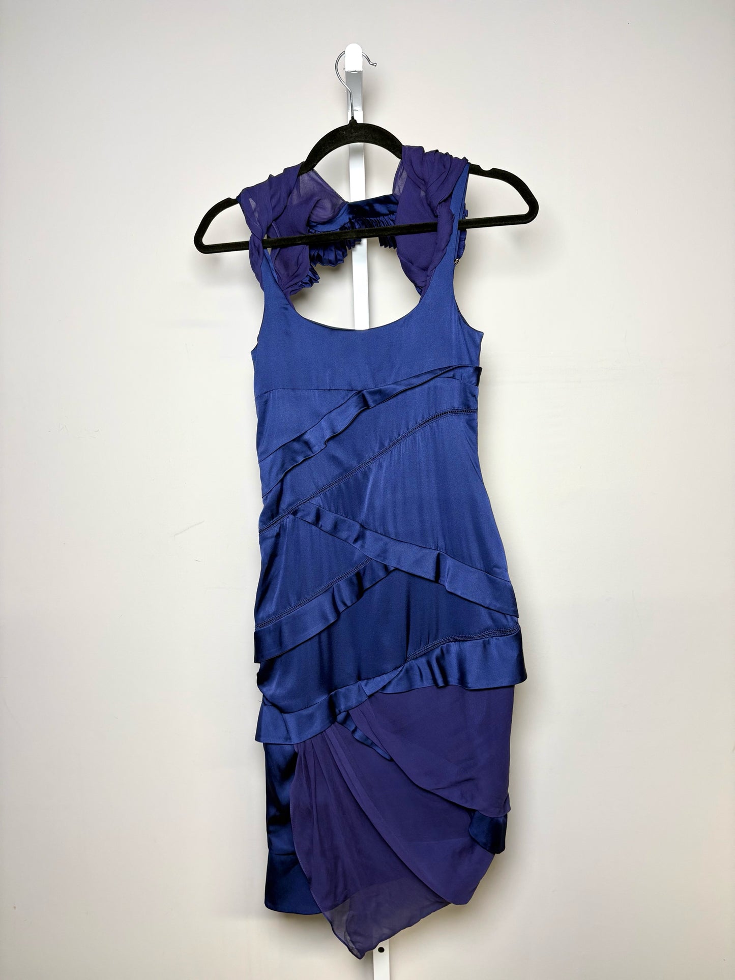 Women Size 38 (2 - 4 US) Gucci Eggplant Solid Silk Blend Pre-owned Dress