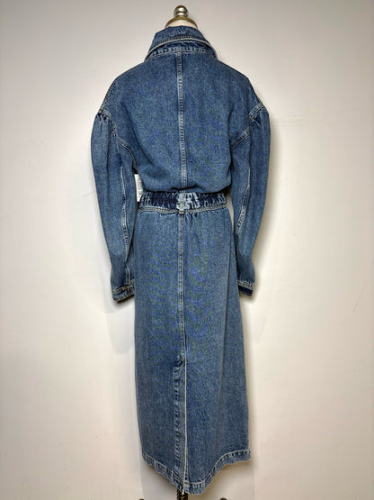 Women Size 36 (4, Small) Remain Birger Christensen Blue Denim Cotton NWT Dress
