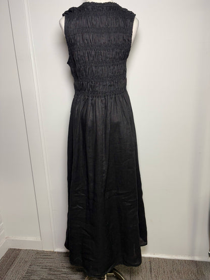 Women Size 10 DISSH Black Linen Midi NWT Dress
