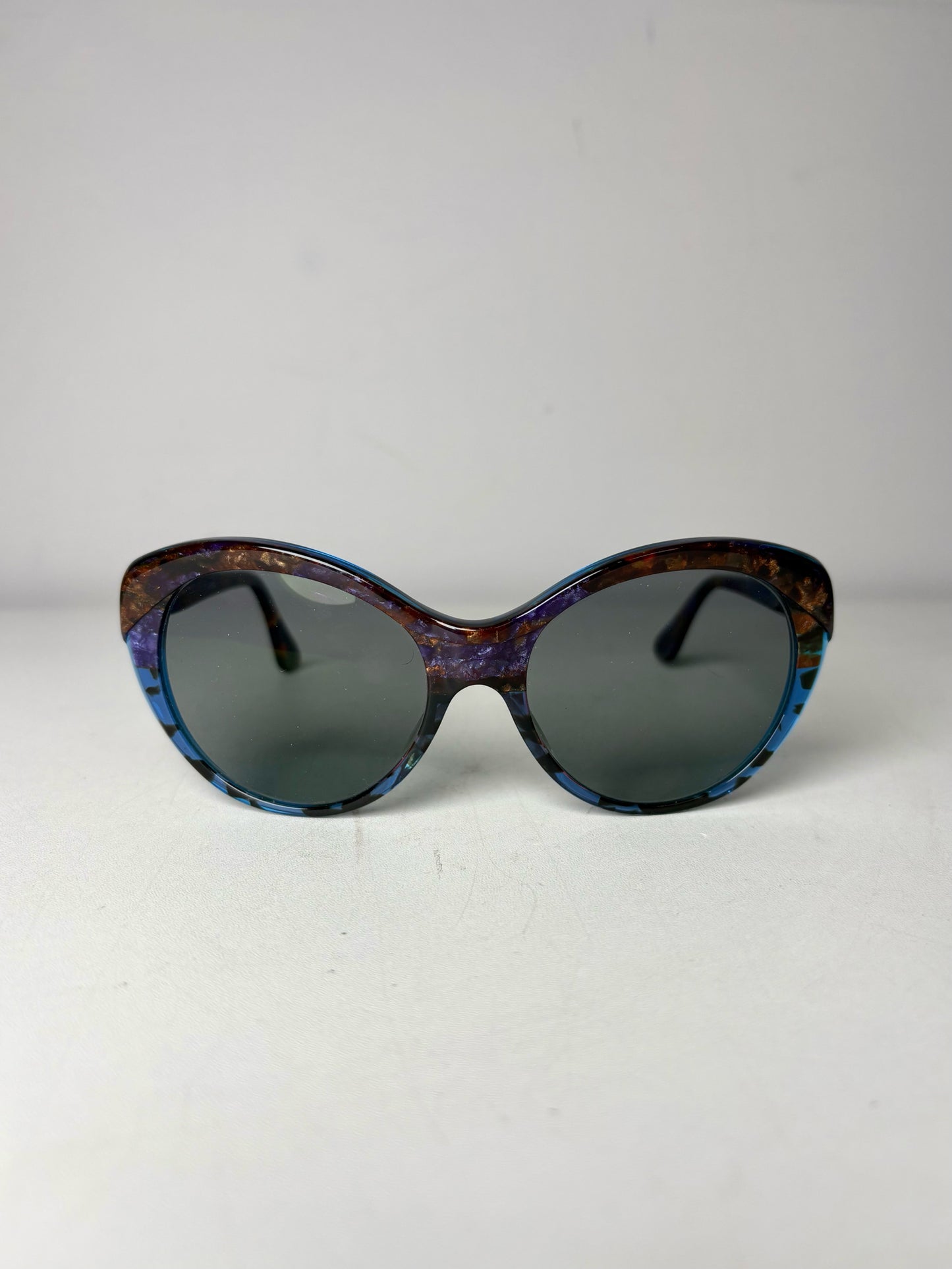 David Yurman Pre-owned Blue, Purple, Brown Acetate Sunglasses
