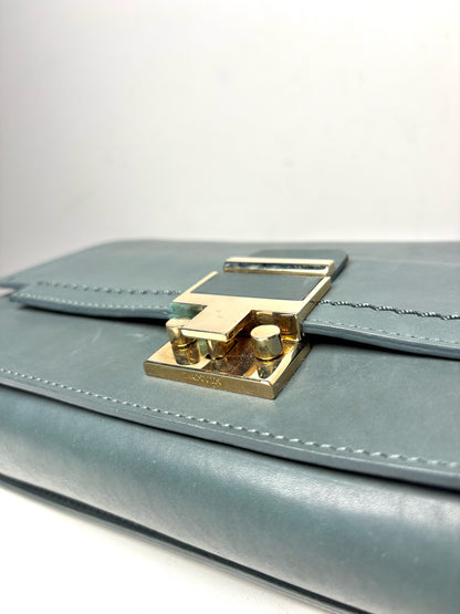 Lanvin Classic Pochette NWT Gray Calfskin Flap Purse