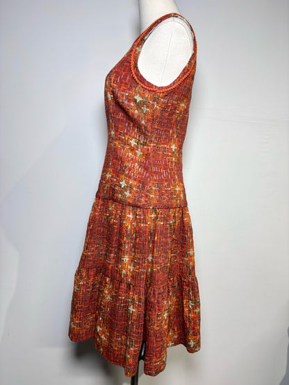 Women Size 6 CH Carolina Herrera Orange Knit Pre-owned Dress