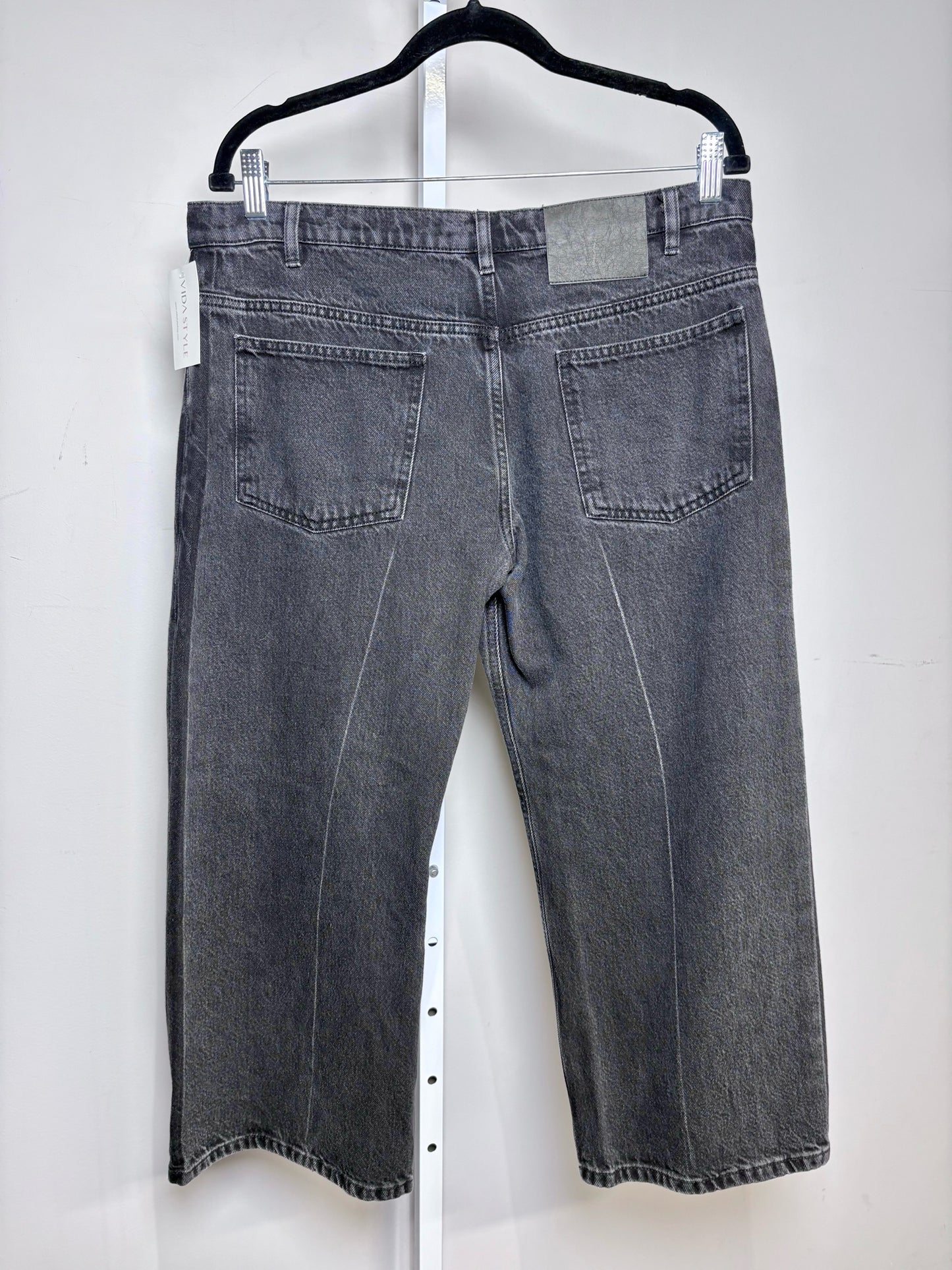 Women Size 42 (Large) Balenciaga Black Rinsed Ankle Button-fly Pre-owned Jeans