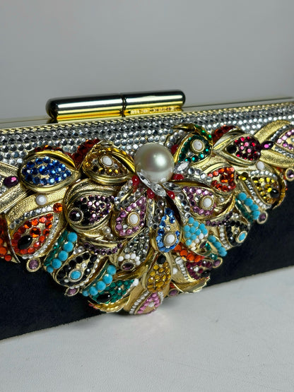 Henryks BiJoux Crystals Vintage Evening Crossbody/Clutch Rare Pre-owned Purse