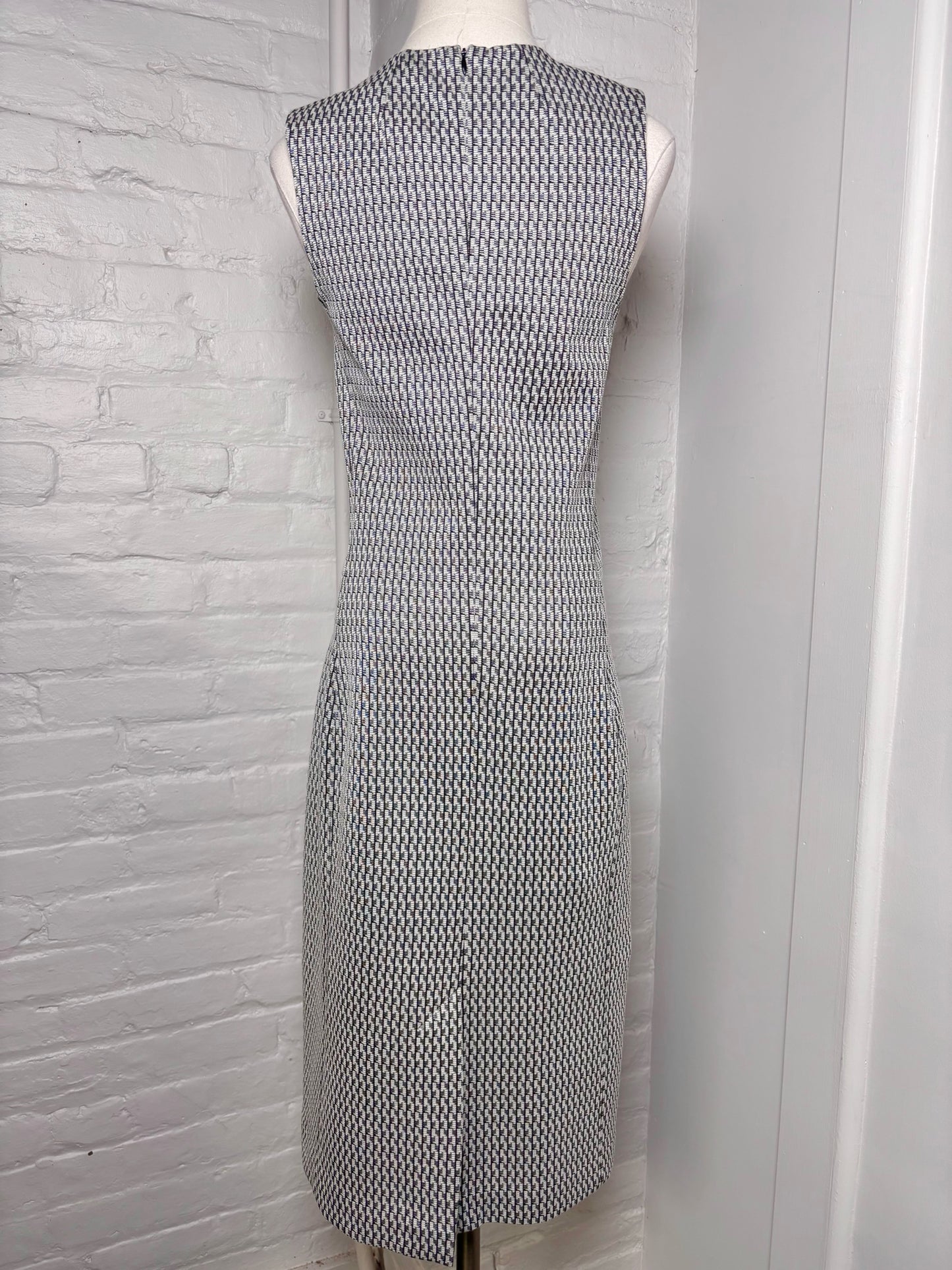 Women Size 6 Theory White Houndstooth Dress NWT