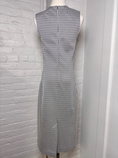 Women Size 6 Theory White Houndstooth Dress NWT