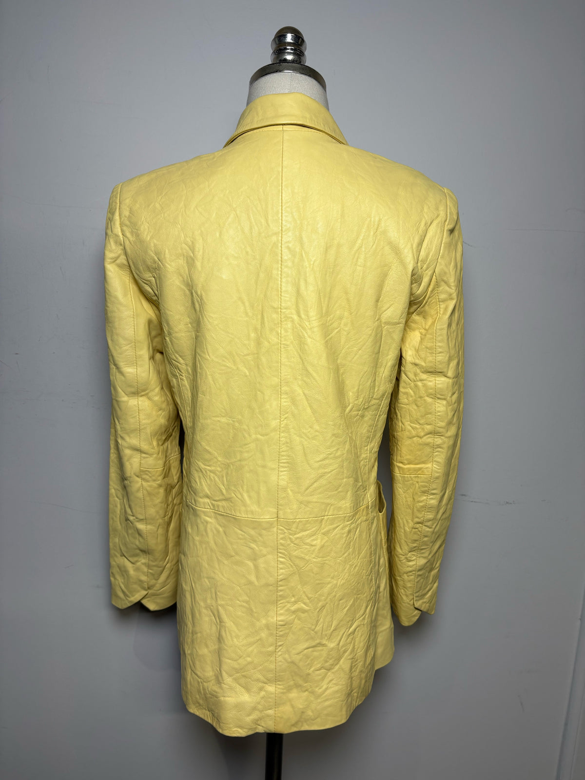 Women's Size 36 Zadig & Voltaire Visko Crinkled Shea Lambskin Leather NWT Pre-Owned Blazer