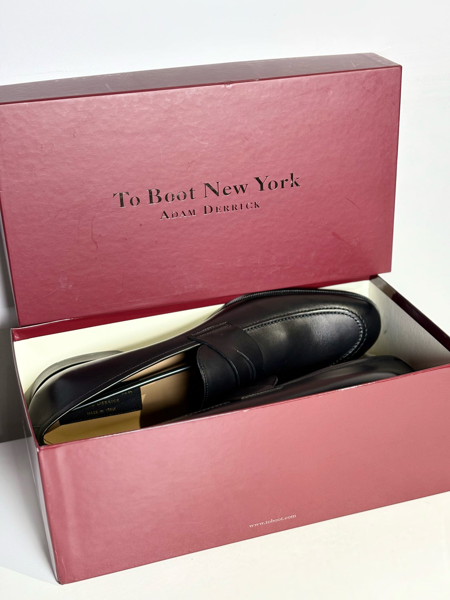To Boot New York Black Leather Solid Size 13 Men's Shoes
