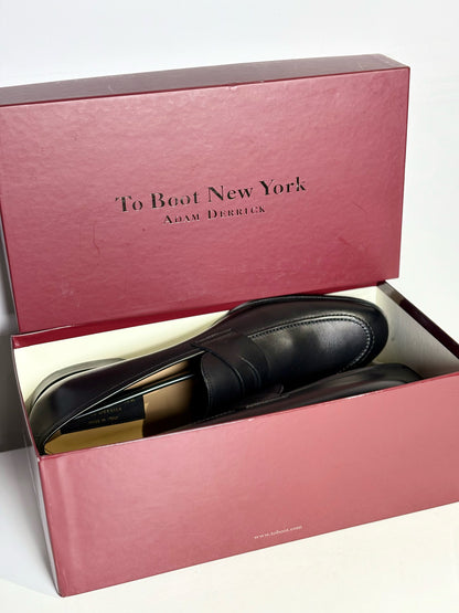 To Boot New York Black Leather Solid Size 13 Men's Shoes