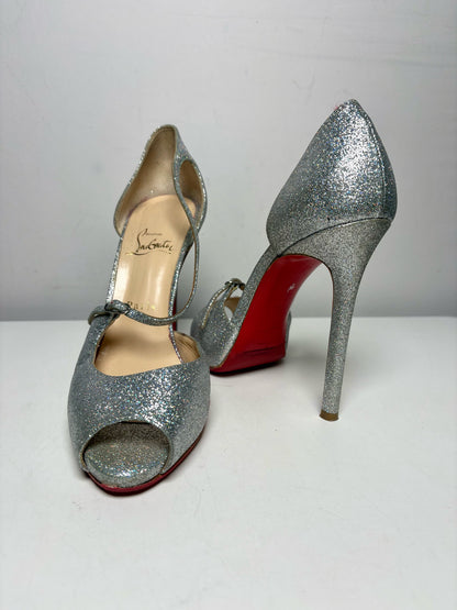W Shoe Size 39 Christian Louboutin Silver Women's Pump