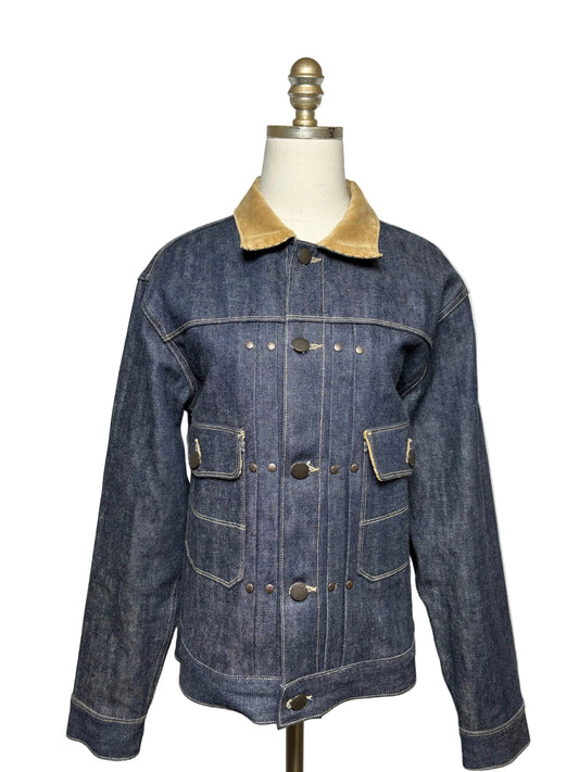 Men's Size S Freenote Cloth 1900s Blue Denim Rare Pre-Owned 1950s Inspired Jacket