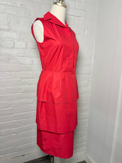 Women Size 36 (2) Jil Sander Red Solid Dress