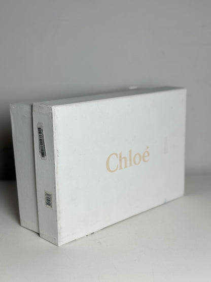 W Shoe Size 41 (10.5 US) Chloe Silver Suede Leather Women's Pre-owned Pump