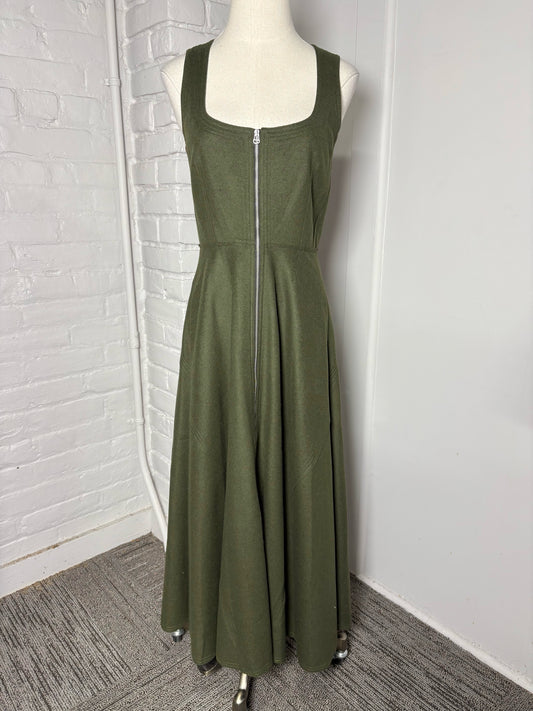 Women Size S La Ligne New York Dark Green Solid Dress