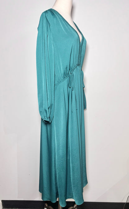 Women Size XXL Kobi Halperin Emerald Long Sleeves Maxi Dress