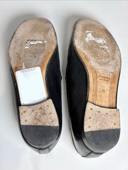 W Shoe Size 36 (5.5/6 US) Gucci Jordaan Black Leather Pre-owned Loafers