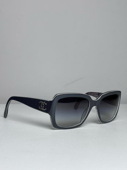 Chanel 5221 Square Frame Pre-owned Gray Acetate Sunglasses