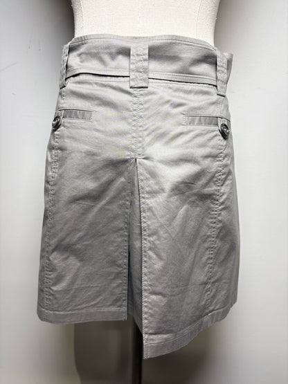 Women Size 8 Burberry Brit Taupe Pure Cotton Pre-Owned Mini Utility Skirt