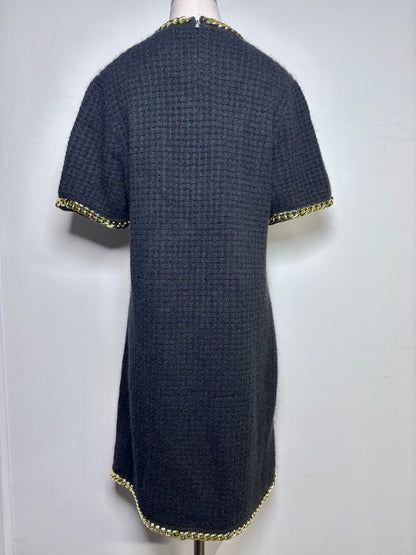 Women Size L Tory Burch Black Knit NWT Dress