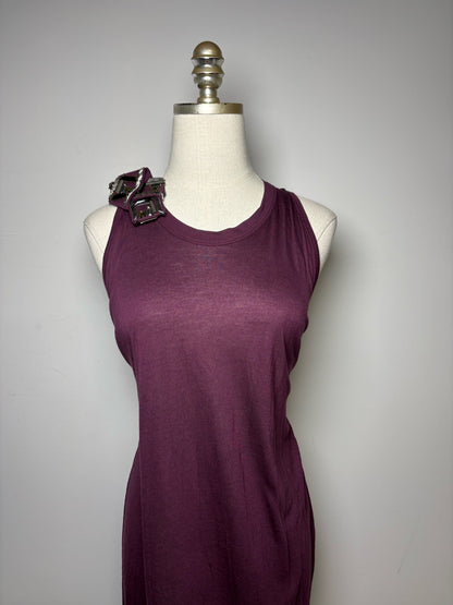 Women Size 36 (S) Lanvin Purple Tank Style Pre-owned, NWT Midi Dress