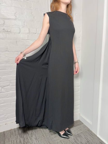 Women Size XS (Estimate) Balenciaga Vintage Black Solid Gown