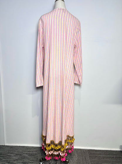 Women Size 1 (2 - 4 US) My Beachy Side Pink Embroidered, Crochet 3D Cover Up