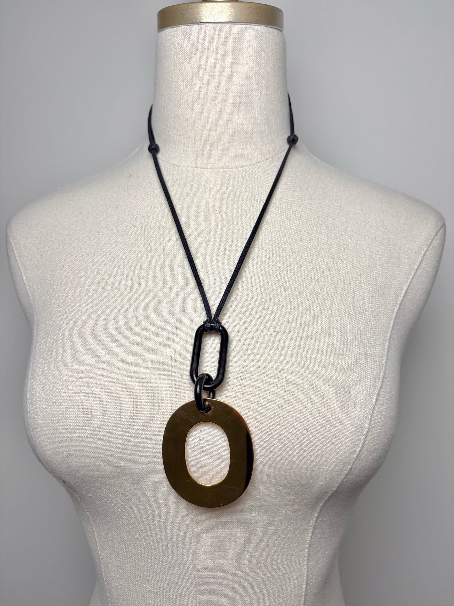 Hermes Permabrass, Horn Leather Cord Mayance Isthme O Necklace