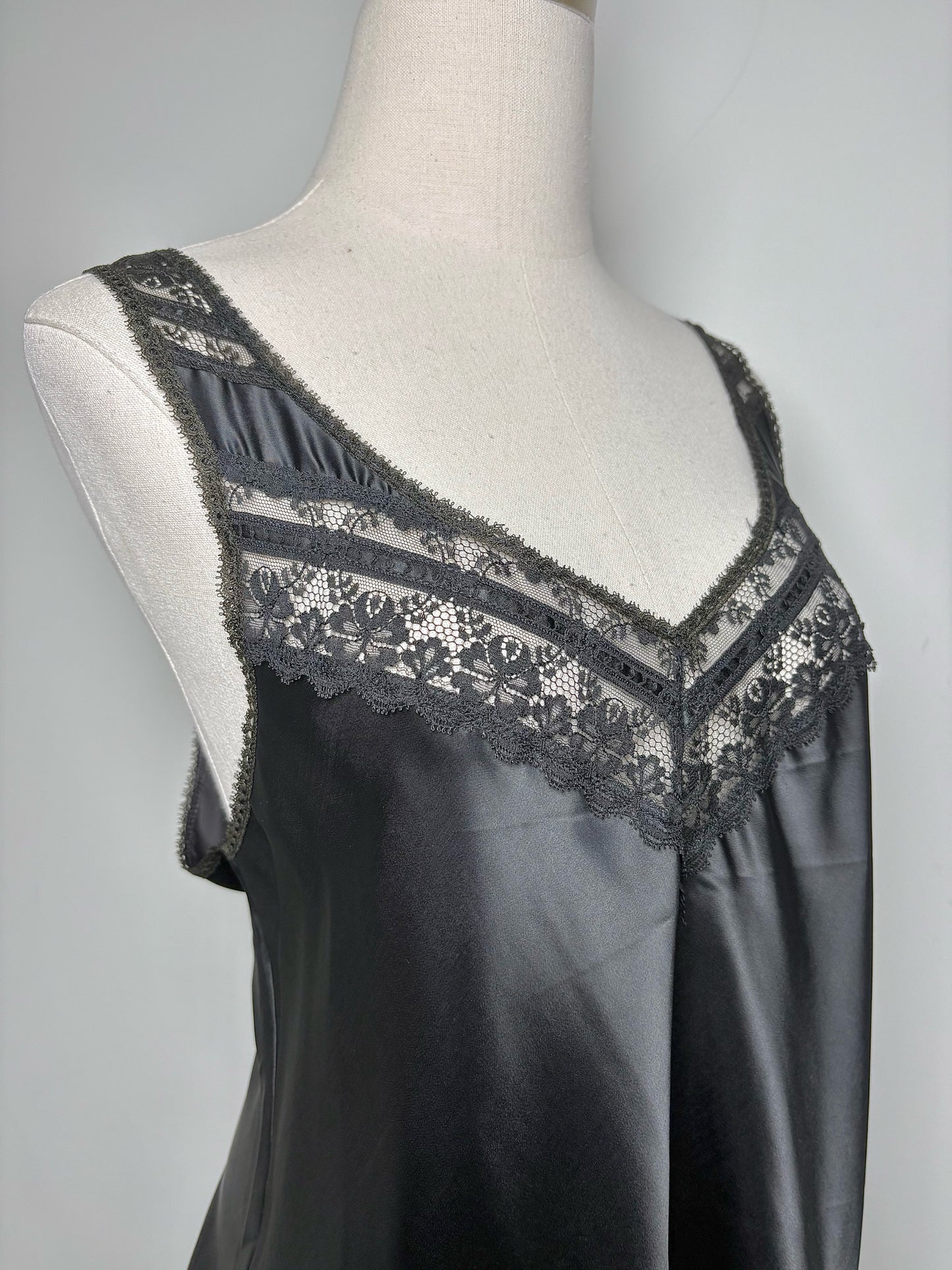 Women Size L Christian Dior Black Lace Tank Top