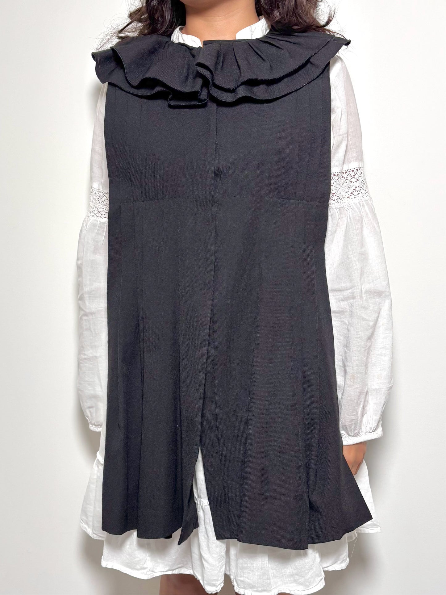 Ladies Cover Top Ter Et Bantine Black Wool-Blend M/42