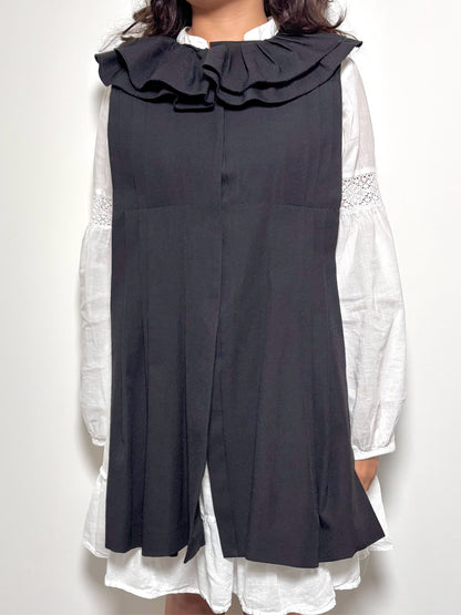 Ladies Cover Top Ter Et Bantine Black Wool-Blend M/42