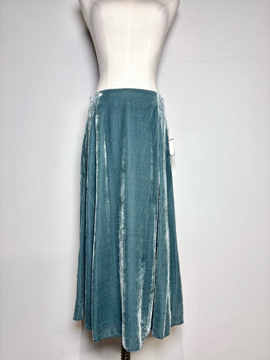 Women Size 38 (M US) Tomorrowland Seafoam Green Velvet Pre-owned, NWT Skirt