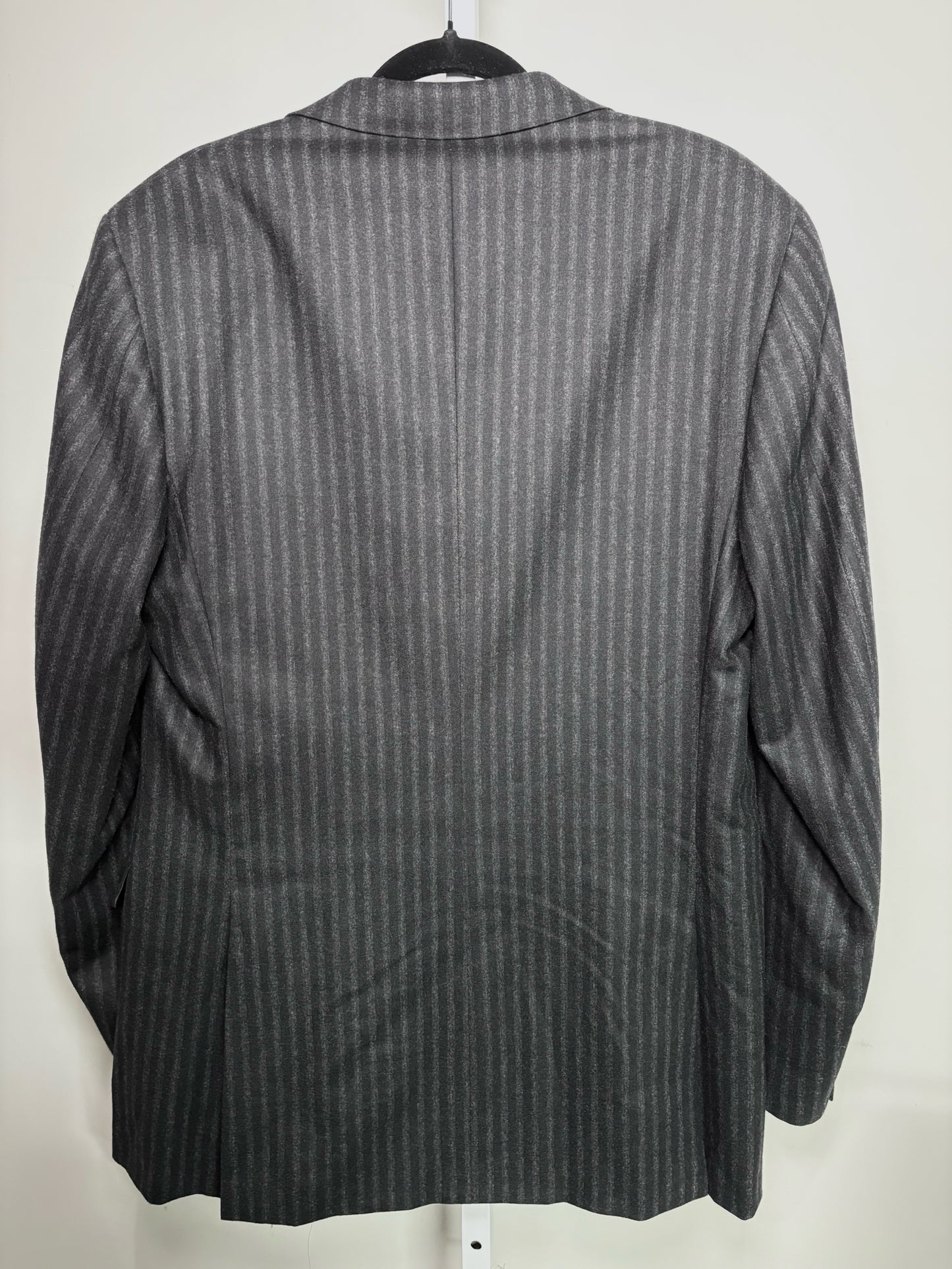 Burberry Black, Charcoal 100% Wool Striped Men's 42L Suit