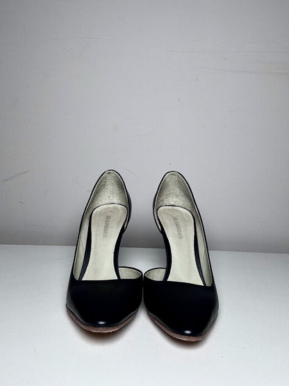 W Shoe Size 35.5 (5-5.5 US) Jil Sander D'orsay Black Leather  Pre-owned Heels