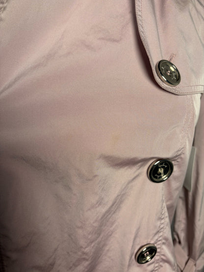 Women Size 10 Burberry Dusty Pink Solid Trench Short Coat