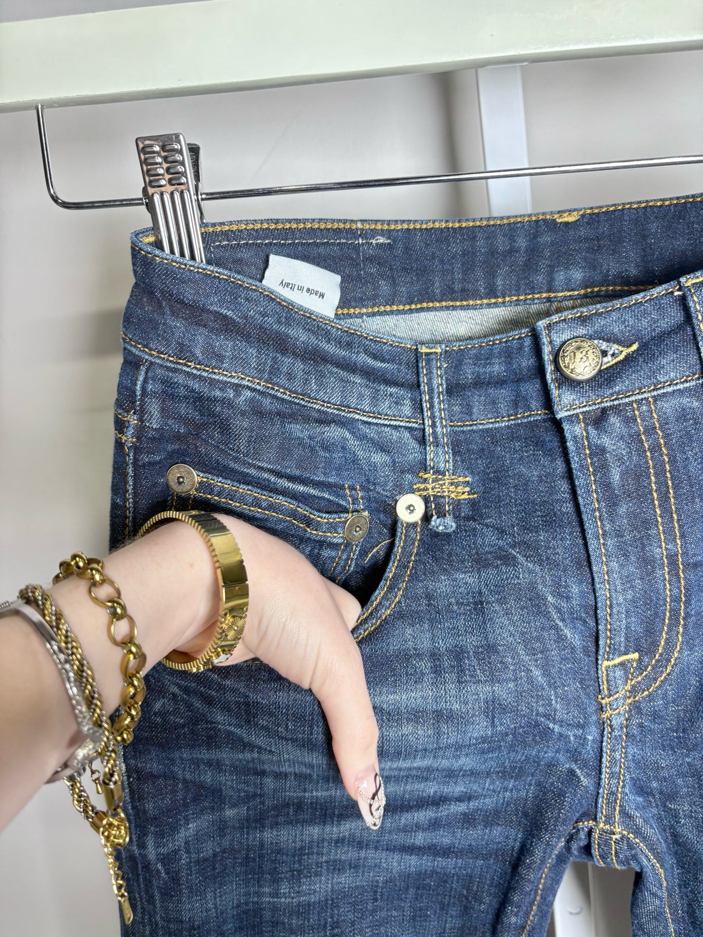 Women Size 25 R Jeans Blue Denim Women's Cotton Blend Pre-owned Jeans